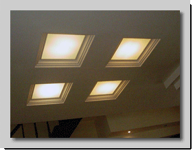 Γύψινα φατνώματα διακοσμητικά σε ψευδοροφή γυψοσανίδας 