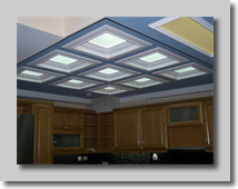 Γύψινα φατνώματα σε ψευδοροφή γυψοσανίδας