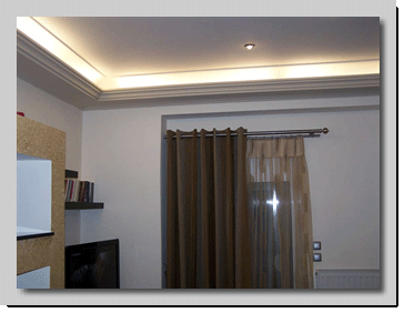 Γύψινος κρυφός φωτιμός περιμετρικά του χώρου 