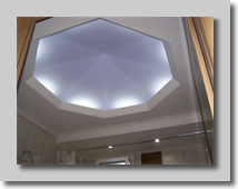 Γύψινος θόλος οκτάγωνος σε ψευδοροφή γυψοσανίδας