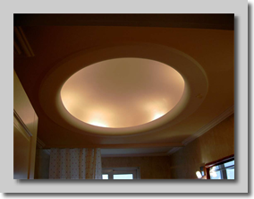 Γύψινος θόλος στρογγυλός με κρυφό φωτισμό