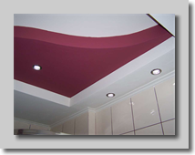 Κυματοειδής ψευδοροφή με γυψοσανίδα