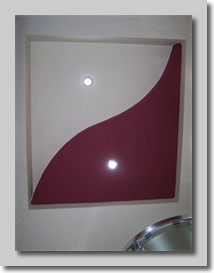 Κυματοειδής ψευδοροφή με γυψοσανίδα