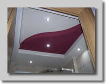 Κυματοειδής ψευδοροφή με γυψοσανίδα 