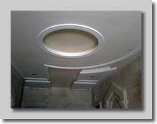 Ψευδοροφή γυψοσανίδας με προσθήκη γύψινου θόλου