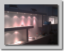 Ράφια απο γυψοσανίδα με κρυφό φωτισμό