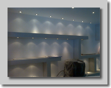 Ράφια γυψοσανίδας με φωτισμό