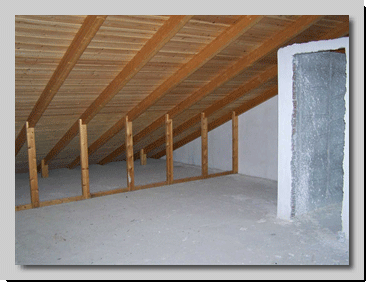 Ενιαίος χώρος πριν απο την τοποθέτηση των γυψοσανίδων